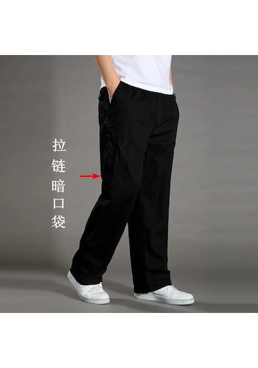 Gqxaon Erkek Kargo Pantolon - Pamuk Siyah İş Pantolonu - Rahat Yaz Tırmanma Joggers Mercan Kırmızı