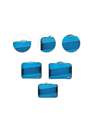 Pazly Suntek Organizatör Için Giyim Çorapları Bagaj Ambalaj 3x Bp Mavi