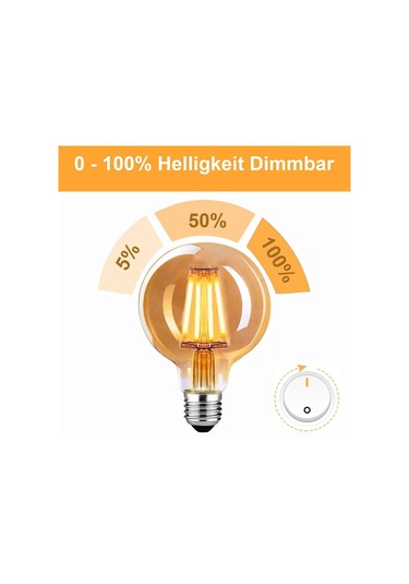 Vintage E27 Led Lamba, Kısılabilir E27 Vintage Lamba 4w G80, Vintage E27 Lamba Sıcak Beyaz 2700k, Vintage Led Lamba İdeal - 4'lü Paket