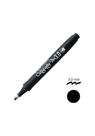 Artline Supreme Kaligrafi Kalemi 1.0 Mm 2.0 Mm 3.0 Mm Siyah 6'lı Set