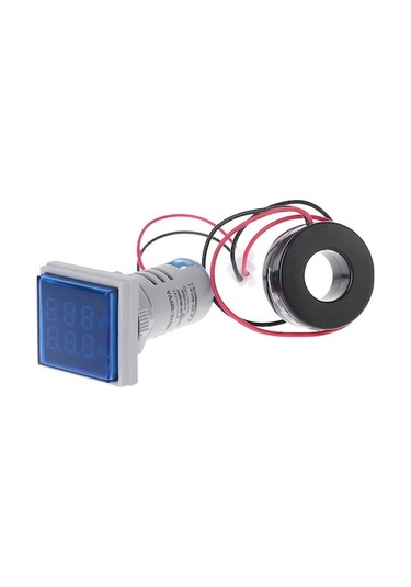 Mavi Led Ekranlı Ac 60-500v 0-100a Volt-ampere Çift Gösterge, Yf000409-wd Modeli, Kompakt Tasarım