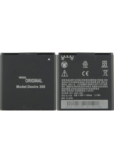 Teknonet Htc Desire 300 Uyumlu Tweetech Bp6a100 1650 Mah Batarya