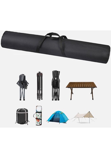 Suntek Seyahat Spor Tote Çanta Kamp Saklama Çantası 17cmx120cm Siyah Diğer