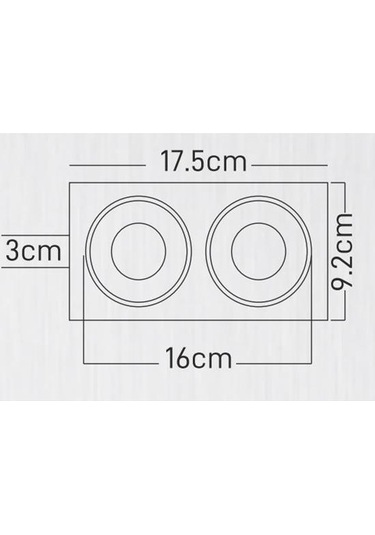 Maxled Sıva Altı Gu 10 Duylu İkili Siyah Bakır Dekoratif Spot Kasa Mx 2022