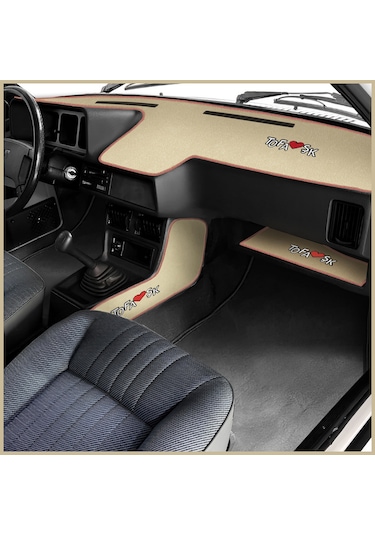 Tofaş Düşük Ön Göğüs Torpido Koruma Halısı Bej Renk Vites Konsol Halısı & Torpido Sehpa Örtüsü