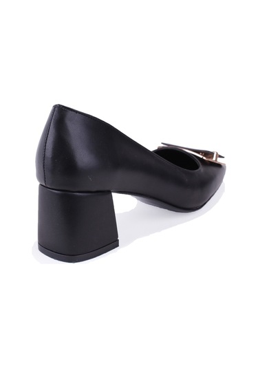 Dagoster Dza07-1219606 Siyah Kalın Topuklu Klasik Kadın Ayakkabı siyah