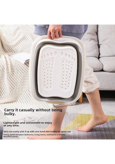 Yifomall Ev İçin Derin Kollu Katlanabilir Plastik Ayak Banyosu - Taşınabilir Masaj Ve Duş Havuzu Fonksiyonu Diğer