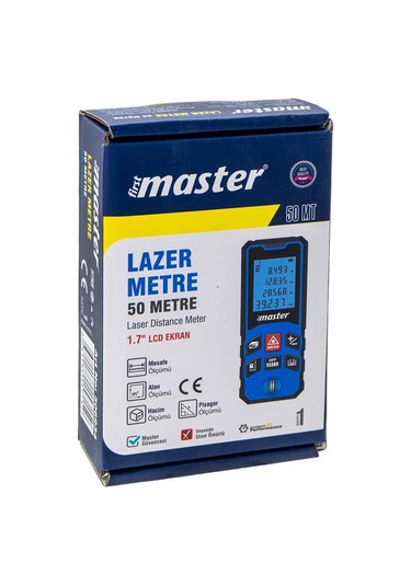 Master 506934 Lazer Metre Mesafe Ölçer 50 Metre