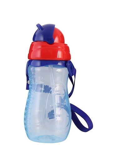 Sones Bebek Su Besleme Şişesi Pipetli Taşınabilir Karikatür Saklama Bardakları Spor Şişeleri Bebek Besleme Bardakları Mavi