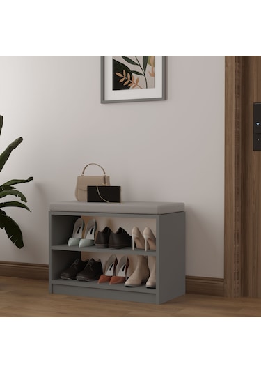 Asra Trend Puf02 Puflu Ayakkabılık Kül Gri