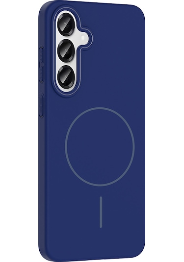 Galaxy S25 Kılıf Magsafe Şarj Özellikli Ruby Sert Kılıf Lacivert