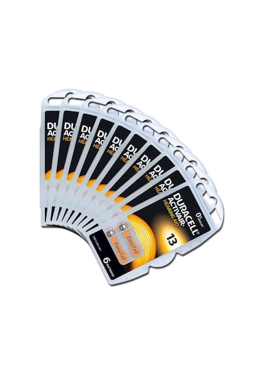 Duracell 13 Numara Işitme Cihazı Pili 10 x 6'lı