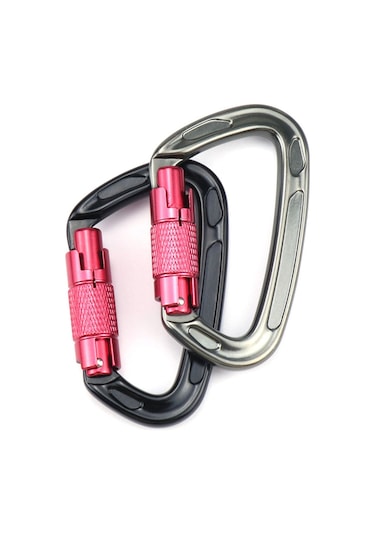 Otomatik Kilit Kapaklı Karabina 24kn Ağır Hizmet Karabina Klipsleri Hamaklar İçin Kamp Yürüyüşü Sırt Çantası