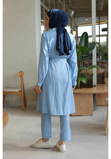 Ay Parça Detaylı Takım Bebe Mavisi Bebemavisi Bebek Mavisi