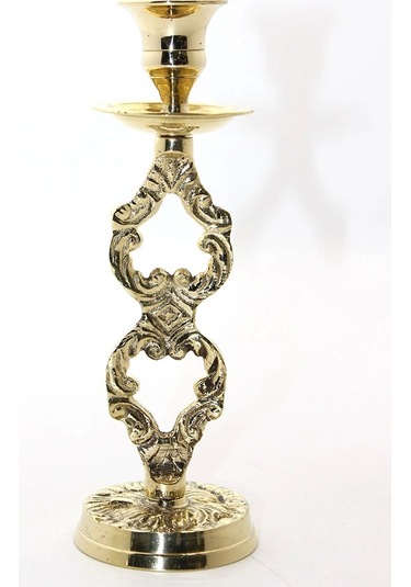 Tekli Pirinç Şamdan Model 4 Renkli