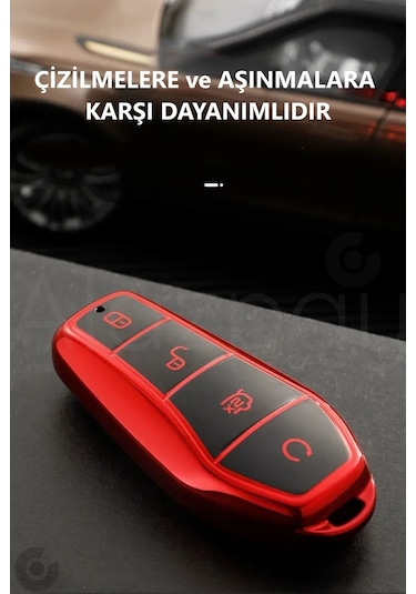Byd Atto 3 Seal U Anahtar Parlak Tpu Anahtar Kılıfı Mavi- 1 Adet