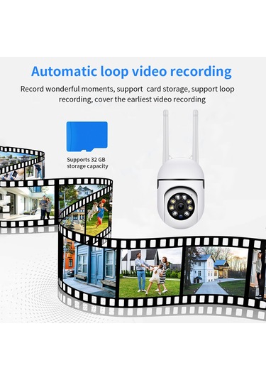 Geeksen Ev İçin Akıllı Güvenlik Kamerası - 1080p Hd, İki Yönlü Ses, Uzakdan App Kontrol, Hareket Algılama, 350 Pano Döndürme