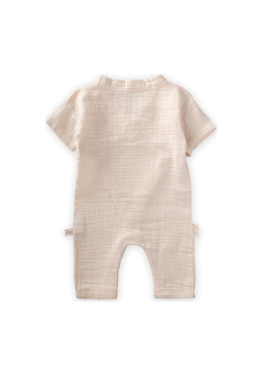 Cigit Organic Kruvaze Müslin Tulum 0-9 Ay Naturel Beyaz