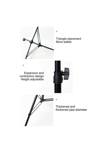 Ximistore9 Alüminyum Projeksiyon Ayakçısı - 2.1m Kalın Model, Telefon/kamera Tutucu, Işık Ayakçısı, 1/4" Bağlantı, Siyah