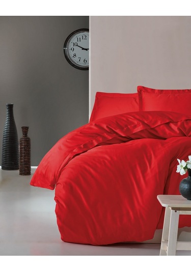 Paradise Düz Tek Kişilik Nevresim Takımı Kırmızı