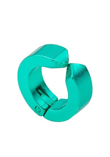 Yeşil Adam Titanyum Çelik Kulak Klipsi Deldi Kulaklar Toka Olmadan Kadın Küpe Takı Yeşil