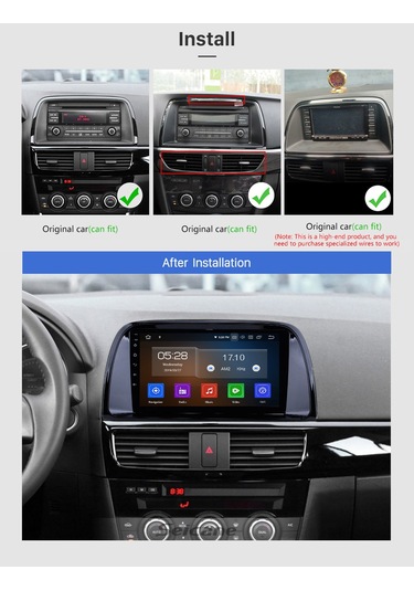 Mazda Cx-5 2013+ Multimedya Navigasyon Usb Kamera Carplayer 6 Ram