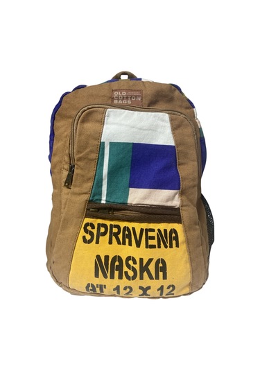 Kaliteli Renkli Vintage Salaş Disayn Günlük Sırt Gezi Okul Seyahat Çantası 28 Cm X 37 Cm Mavi