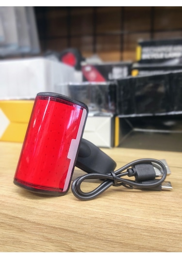 Forte Gt 6043 Bisiklet Arka Işık 4 Modlu 100 Lümen Usb Şarjlı Güçlü Arka Stop Kırmızı