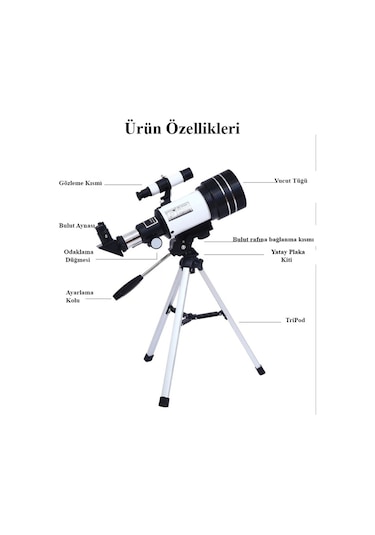 DailyTech F30070 Profesyonel Yüksek Çözünürlüklü Teleskop