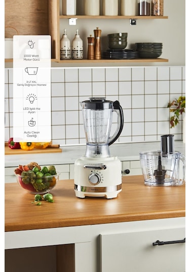 Karaca Multiblend Artisan Retro 1000 W Mutfak Robotu