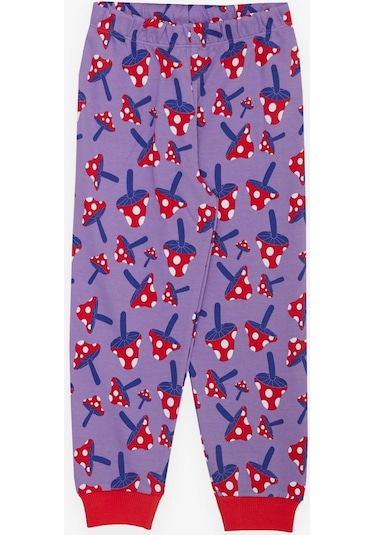 Breeze Kız Çocuk Pijama Takımı Mantar Desenli 1-4 Yaş, Lila-lila Lila