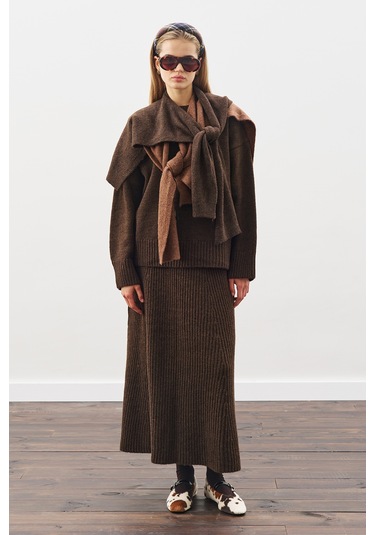 Chunky Oversıze Kazak Kahverengi Kahverengi