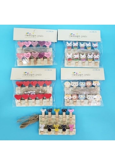 Ahşap Notluk İpli Mandal Diğer