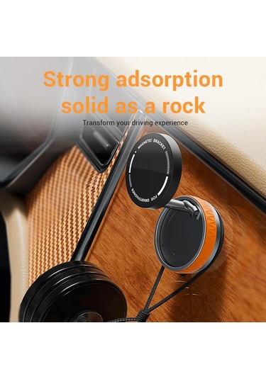 360 Ayarlanabilir Vakum Manyetik Vantuz Telefon Dağı, Eller Serbest Manyetik Black -
