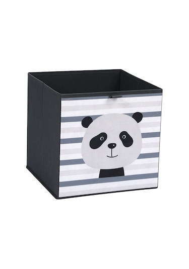 Koçtaş Panda Desenli Kutu 27x27 Cm Siyah