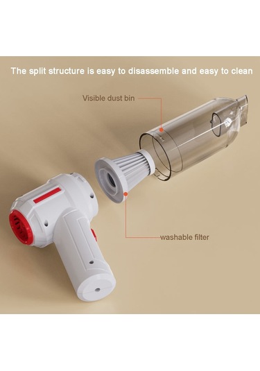 CBTxGlobal Suıtu St-6629 3 In 1 5500pa Araba Kablosuz Elektrikli Süpürge 3 Mod Siyah - Usb Kablosu