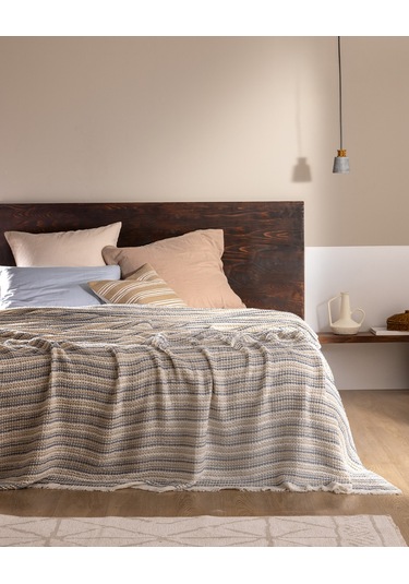 Marinos Çift Kişilik Yatak Örtüsü - İndigo 8684427228777 Indigo