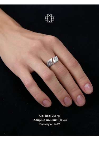 Zoloto Russkih 925 Ayar Gümüş Yüzbaşına Dayanıklı Minimalist Halka 398992699 Gri