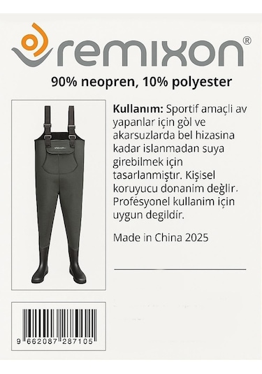 Remixon Neopren Pvc Bot Tulum Çizme Yeşil