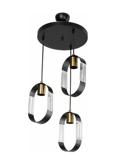 Nova 3lü Avize Çember Çok Renkli