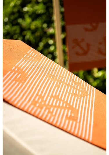 Menderes Home Cotton Collection Bukle Plaj Havlusu Çapa Orange