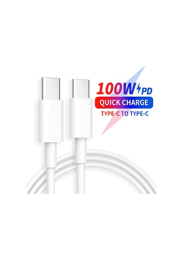 100w C C Tipi C Kablo Usb C Pd Hızlı Şarj Şarj Tel Kordon İçin Macbook Samsung Uyumlu 1.5m
