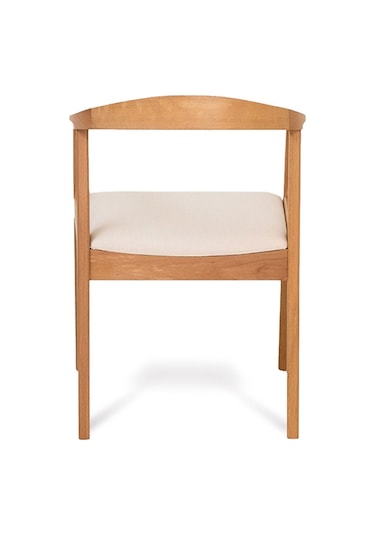 Helsinki Beyaz C Model Bohem Natural Ahşap Sandalye