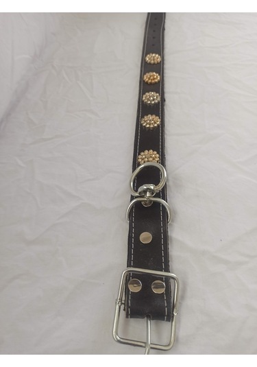 Kozaklı Deri Köpek Tasması Siyah 60 x 65 x 70 CM Siyah