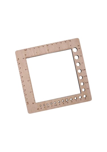 Homyl Ahşap Örgü Ölçer Cetvel Pratik Yaratıcı Kompakt