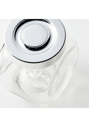 4 Adet Baharat Kavanozu Meridyendukkan Cam-gümüş Kapak 15 Cl Cam Kavanoz