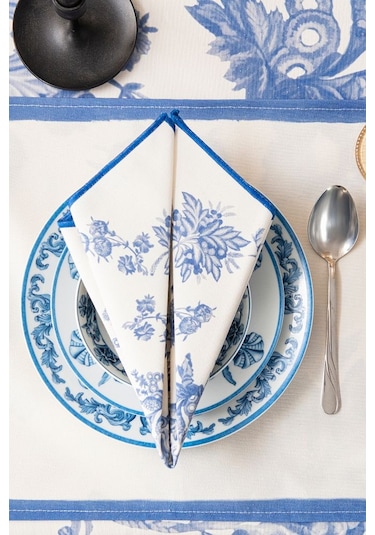 Elysian Blue, Premium Seri Mutfak Sunum Peçetesi, Duck Keten Kumaş 40x40cm 483707