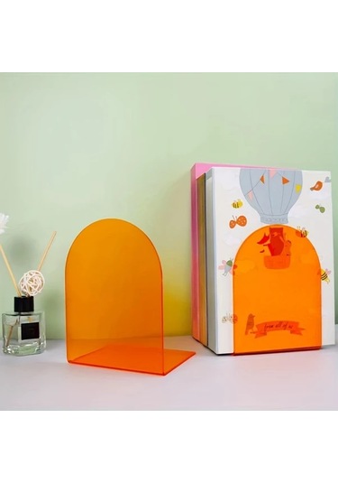 Sunshine011 2 Adet Turuncu Akrilik Kitap Standı - Masada Ve Kitaplıkta Minimalist Düzenleme Turuncu Sunshine011 2 Adet Turuncu Akrilik Kitap Standı - Masada Ve Kitaplıkta Minimalist Düzenleme Turuncu