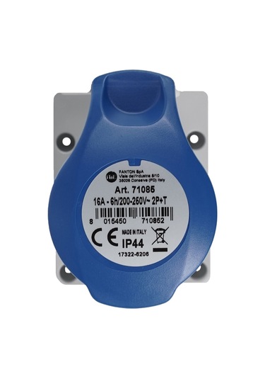 Fantom 71085 Ip44 2p+e 16a 230v Kapaklı Karavan Enerji Prizi