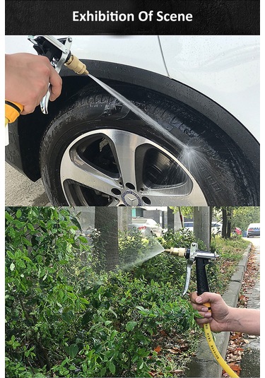 Shineyee Ev Çarşısı İçin Metal Akıllı Fıçık: 4 Modlu Ayar, Bakır Uçlu, Dayanıklı, Manuel Kontrole İhtiyaç Olmayan Sürekli Sprey, Ev Araç Temizliği Gereci 1 Set